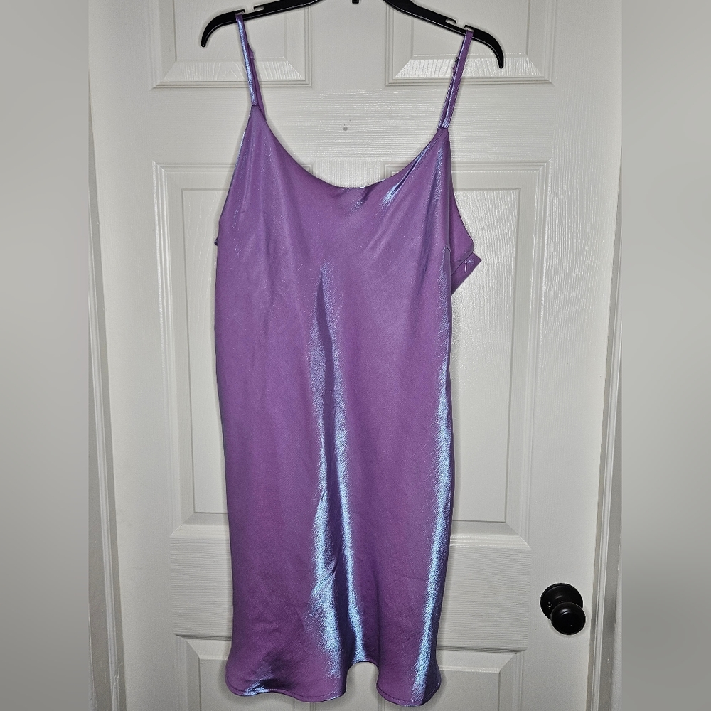 Purple metallic mini dress 3X